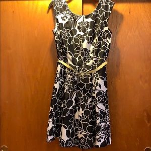 Gorgeous Black and White floral dress and bow belt